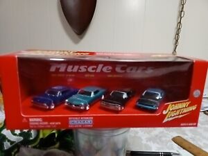 2001 Johnny Lightning 4 Pack Of Muscle Cars {65 Nova, GTO, Chevelle And AAR Cuda
