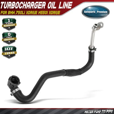 Bomba de água para tubo turbocompressor linha de líquido de arrefecimento para BMW G12 750i G30 M550i xDrive - Imagem 1 de 4