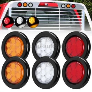 2"Inch 12V Marker Lights LED Truck Trailer Round Side Clearance Lamp Waterproof - Picture 1 of 13