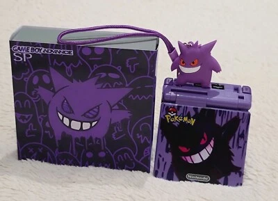 Nintendo Game Boy Advance SP X Gengar Pokemon Boxed Backlit M2 IPS Screen GBA - Image 1 of 4