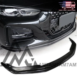 AM7 Design Carbon Front Lip Spoiler for 2021 2022 2023 2024 BMW G22 G23 M Sport - Picture 1 of 5