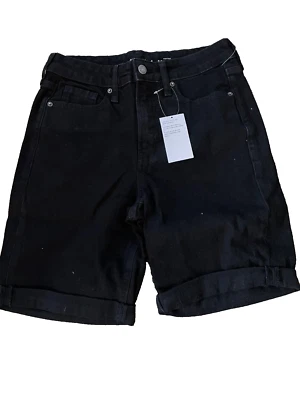 Bermudas de mezclilla para mujer Old Navy tiro alto, cremallera mosca, puños talla 4 nuevas con etiquetas Foto 1 de 2