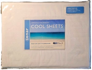 Bambury Sonar 250TC White SINGLE Bed Cool Sheet set. Cool & Comfortable - Picture 1 of 7