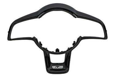 2015-2017 VW Volkswagen Golf R Black Chrome Steering Wheel Trim Emblem OEM NEW - Image 1 of 4