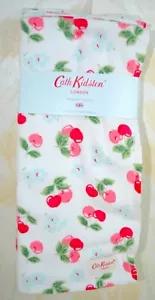 CATH KIDSTON KITCHEN TOWELS (3) CHERRIES RED LIGHT BLUE 100% COTTON NWT - Picture 1 of 1