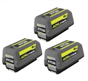 RYOBI 40V Lithium-Ion 6.0 Ah High Capacity Battery OP4060A1( 3 Packs) - Picture 1 of 5