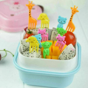 10pcs Cute Bento Kawaii Animal Food Fruit Picks Forks Accessory --us Box E7F9 - Picture 1 of 6