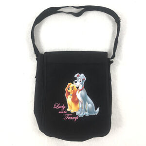 Disney Bag Lady and the Tramp Black Messenger Style Graphic Adjustable Strap