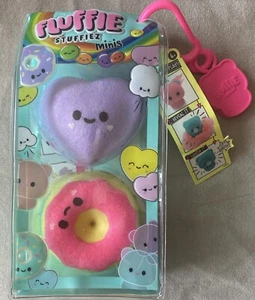 Fluffie Stuffiez Minis Plüsch Lila Herz Donut - Bild 1 von 3