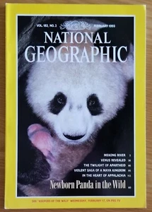 National Geographic February 1993, Newborn Panda, Venus, Very Good Condition - Picture 1 of 2