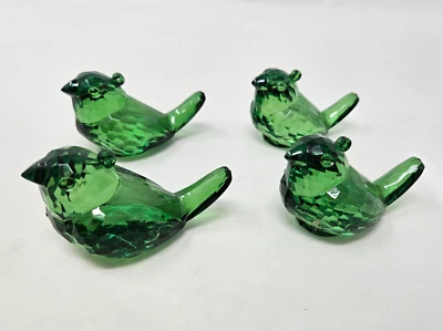 Juego de 4 cuentas colgantes de acrílico candelabro de cristal verde transparente de 2,5" Foto 1 de 2