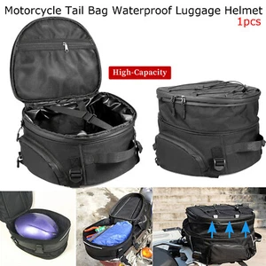 Motorcycle Tail Bag Rear Seat Luggage Storage Bag Motorbike Extend Waterproof UK - Picture 1 of 15