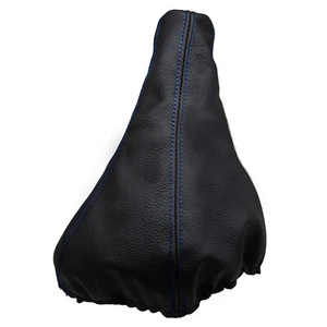 SEAT CORDOBA (1993-1999) Soufflet Levier De Vitesse 100% Cuir - Couture Bleu - Imagen 1 de 1