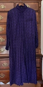 Maxi Vestido De Colección Zashi MEDIANO M Rayón Manga Larga Calce Relajado Cuello Envolvente De Colección - Imagen 1 de 8
