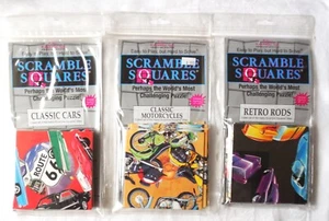 3 Scramble Squares B Dazzle PUZZLES Motorcycles Classic Cars Street Rods Rte 66 - Picture 1 of 6