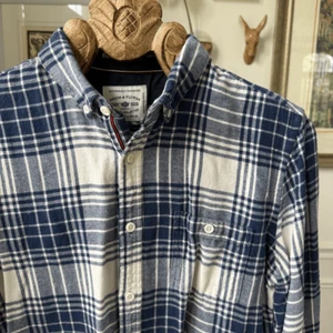 Denim & Flower Blue Plaid Flannel Button Up Shirt Slim Fit M - Picture 1 of 8