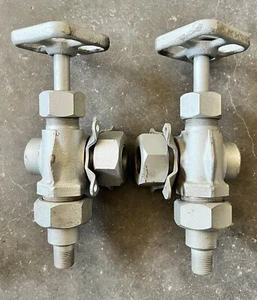 PAIR OF Penberthy Houdaille 64875-000 1/2" - 3/4" Steel Gage Gagecock Valves - Picture 1 of 5