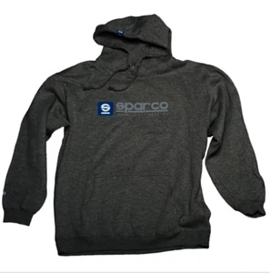 Sparco www Zip Hooded Pre-shrunk Cotton XLarge Charcoal Sweatshirt SP04100GR4XL - Picture 1 of 5