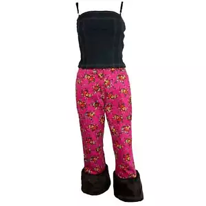 D&G Dolce & Gabbana Faux Fur Trim Floral Capri & Crop Top Set - Picture 1 of 8