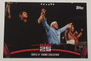 Triple H HHH Ric Flair Batista 2018 Topps WWE Then Now Forever Raw 25 Card #21