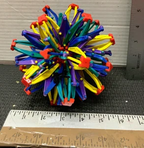 Hoberman Mini Sphere Rainbow Expanding Toy Ball  Globe 1997 free shipping - Picture 1 of 3