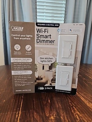 Feit Electric Wi-Fi Smart Dimmer 3-Way Switch Alexa Google 1358969 New In Box - Image 1 of 4