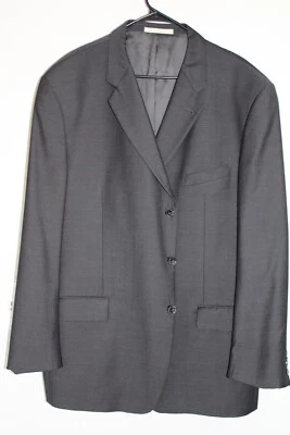 ABRIGO DEPORTIVO GRIS MACIZO JOSEPH ABBOUD 100% LANA talla 50L blazer/chaqueta de traje Foto 1 de 4