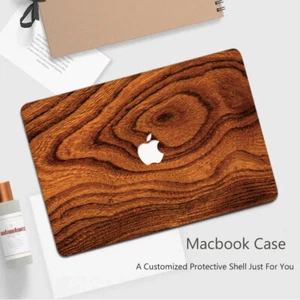 Tree Rings Wood Pattern Hard Shell For Macbook M5 Pro 14 Air 13 15 16 11 12 inch - Picture 1 of 12