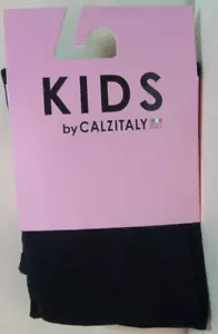 CALZITALY GIRLS MICROFIBER CROPPED LEGGINGS - 40 DEN - BLACK - Picture 1 of 2