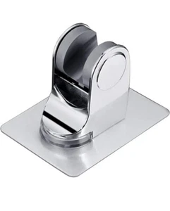 Duschkopf Handset Halter Chrom Badezimmer Wandhalterung 2 für 1 (A) - Bild 1 von 5