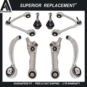 Front Upper, Lower & Rearward Control Arms & Ball Joint Kit 8p for JAGUAR XJ XJR - Picture 1 of 9