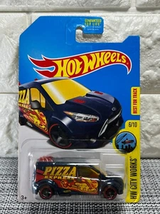 Hot Wheels TREASURE HUNT TH HW City Works 6/10 Ford Transit Connect Dark Blue - Picture 1 of 5