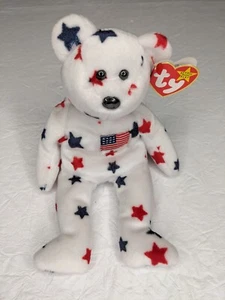 Vintage Rare TY Glory Beanie Baby Tush Tag and Tag Errors 4th Of July America  - Picture 1 of 9
