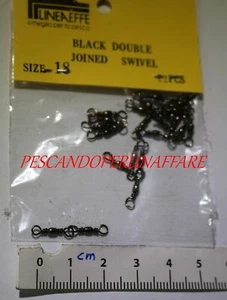 LINEA EFFE BLACK DOUBLE JOINED SWIVEL bronzed pcs.12 confezione - Imagen 1 de 1