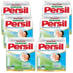 6 x 16 WL = 96 WL Persil Sensitive Megaperls détergent propre en profondeur aloe vera - Photo 1 sur 9