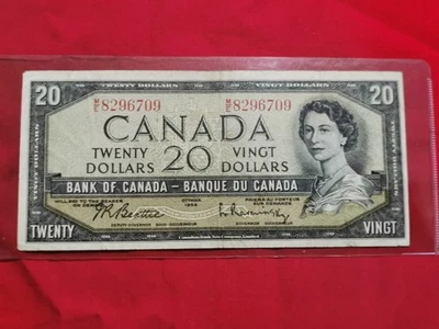 1954 MODIFIED BEATTIE RASMINSKY $20.00 BILL -PAPER-MONEY - Image 1 of 4