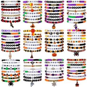 96 Pcs Halloween Bracelets Bulk Set Happy Halloween Friendship Bracelets Bulk... - Picture 1 of 6