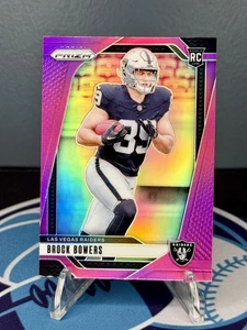 2024 Panini Prizm Pink #315 Brock Bowers RC - Las Vegas Raiders - Picture 1 of 2