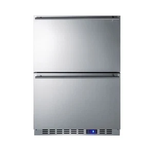 Summit SCFF532D 24"W 3.54 Cu. Ft. Two-Drawer Counter Depth - Stainless Steel - Picture 1 of 4