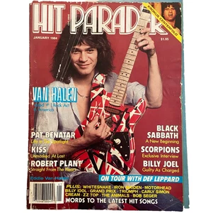 Hit Parader Eddie Van Halen 1984 January Krokus Poster Black Sabbath Magazine - Picture 1 of 12
