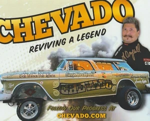 2025 Larry Oryall signed Chevado '55 Nomad SEMA Nostalgia Drag Racing Hero Card - Bild 1 von 2