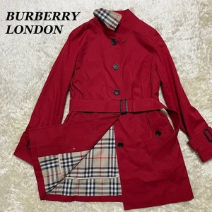 Gabardina Burberry London Nova Check forrada en lana cinturón talla 9 Japón - Imagen 1 de 24