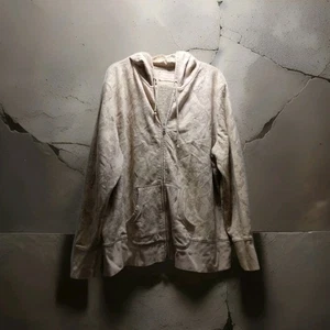 Womens Sonoma Hoodie Top Size 2X Cream/Brown Floral Long sleeve Zip Up - Picture 1 of 5