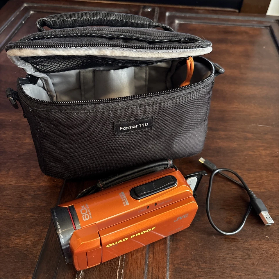 JVC Everio Quad Proof HD Camcorder with 60x Optical Zoom (Orange) - Image 1 of 4