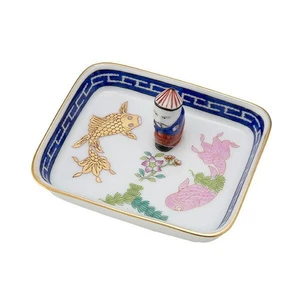 Herend Poisson Mini Bandeja Rectangular Plato Mandarina - Imagen 1 de 2