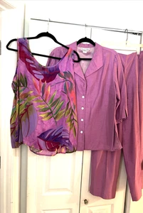 Cameron Blake 3 Pc Ladies Pant Suit Sz 16 - Picture 1 of 18