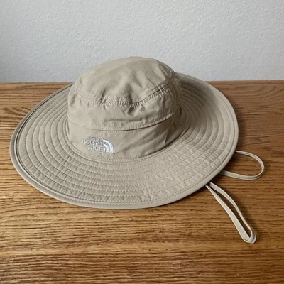 The North Face Hat Boonie Fitted Mens S/M Khaki Wide Brim Sun Hiking Chin Strap - Image 1 of 4