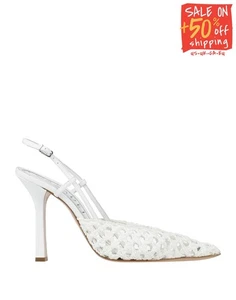 RRP€650 CASADEI Leather Slingback Shoes US10.5 UK7.5 EU40.5 Woven Made in Italy - Picture 1 of 8