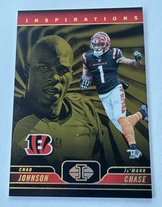 2024 Illusions Inspirations Jamarr Chase Chad Johnson Gold /10 Bengals SSP - Picture 1 of 2