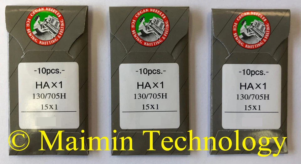30 AGUJAS DE COSER CASERAS DE VÁSTAGO PLANO DE ÓRGANO 15X1 HAX130/705 PARA HERMANO CANTANTE OTRAS Foto 1 de 1